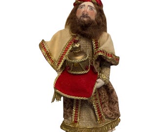 Gladys Boalt Wise Man King Balthazar Nativity ornament Handcrafted 1996
