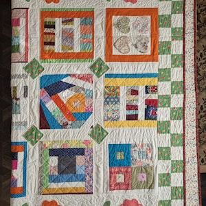 Blanket Patchwork, quilted, Handmade Quilt, Cozy Couch Throw, Quilted Bedding, Patchwork Bedspread, Handmade Quilt, Cozy throw 190cmx135cm