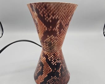 Vintage 90's Lava Lite Safari Series Snakeskin Print Lava Lamp BASE ONLY