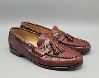 Men’s Allen Edmonds Cody Chili Leather Woven Tassel Loafers Size 10.5B Allen Edmonds Cody Tassel Loafers Mens Chili Woven Leather  main image 3
