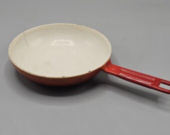 Vtg Descoware Belgium Enameled Cast Iron Skillet Pan Small 8" Fry Pan