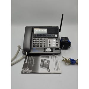 Receptor de sistema telefônico de correio de voz digital de 4 linhas Panasonic KX-TG4000B testado!