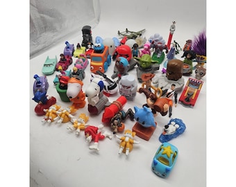 Large Lot Of McDonald's Happy Meal Toys Star Wars Cars Sonic Mario Snoopy Frozen
