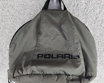 Capa para capacete vintage Polarie para motos de neve e quadriciclos, forrada com sherpa, fabricada nos EUA e produzida por sindicatos.
