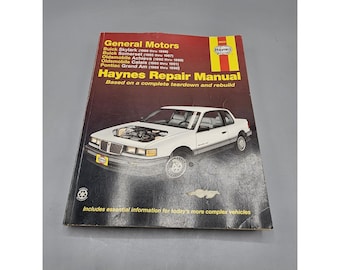 Vintage Haynes General Motors Repair Manual, 1985-1998 Buick/Oldsmobile/Pontiac