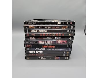 Lot of 11 Horror Movies DVDS Wolf Creek Joy Ride Helter Scelter Splice Kane More