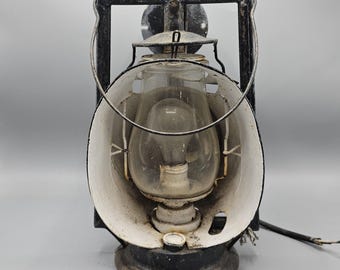 Lámpara de inspectores Dietz Acme vintage Nueva York EE. UU. Electrifica Antigüedad