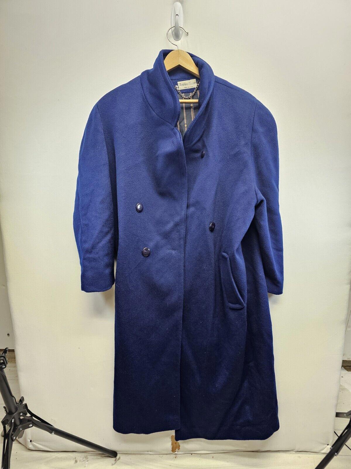 ASHLEY SCOTT- Black Wool Long Trench Coat | eBay