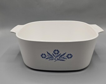 Vintage Corning Ware 5 Liter Casserole Dish A-5-B Blue Cornflower Pattern NO LID