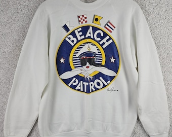 Bluza Vintage Carol Joseph Beach Patrol Lady Capt, wyprodukowana w Miami, USA, rozmiar L