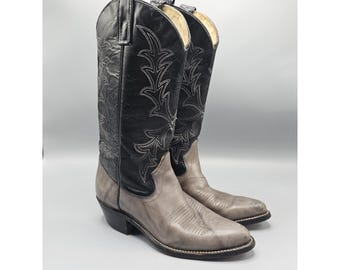 Vintage Cowboy Boots by Texas Boot Co. SZ 10 E Vintage Texas Brand Medium Brown Leather Cowboy Western  main image 2