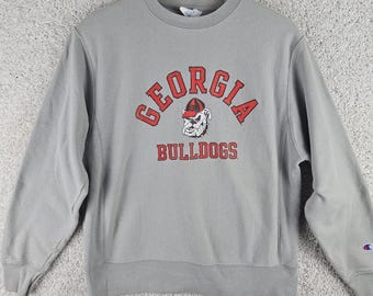 Vintage Champion Reverse Weave Georgia Bulldogs Arch Over Sweatshirt Mens Medium