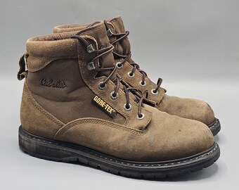 Cabela's GoreTex Boots Sz 9 1/2 EE Leather Suede Canvas Hiking Field Work