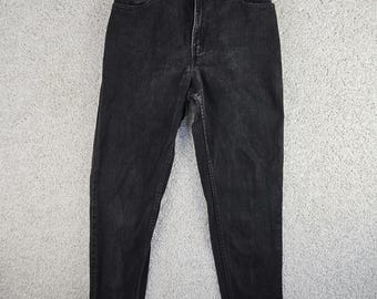 Jeans Levi's 550 vintage para mujer, talla 6 MIS, color negro, corte relajado y ajustado, fabricados en EE. UU., año 2000, 28x30.