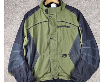 Vintage Bombardier ATV Riding Jacket Full Zip Mens Large Made In Canada