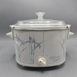 CorningWare Rival Crock-Pot Slow Cooker  w/ 3 Quart Shadow Iris Casserole & Lid