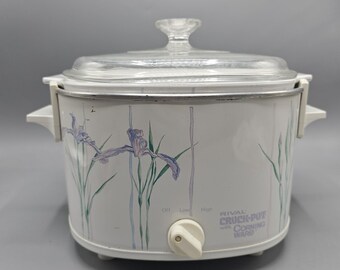 CorningWare Rival Crock-Pot Slow Cooker  w/ 3 Quart Shadow Iris Casserole & Lid