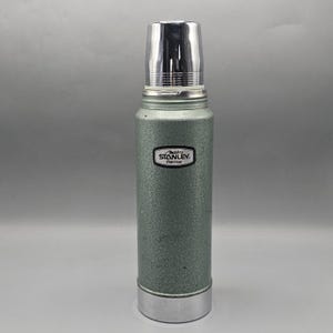Vintage Aladdin Stanley A-944DH Quart Stainless Thermos USA 14" Handle image 1