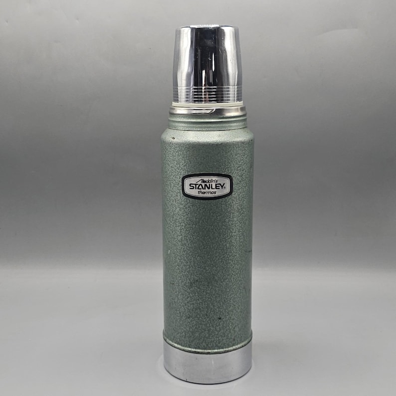 Vintage Aladdin Stanley A-944DH Quart Stainless Thermos USA 14" Handle image 1