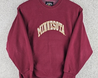 Vintage 90s Minnesota Golden Gophers Steve And Barry's Sweatshirt Mens Small