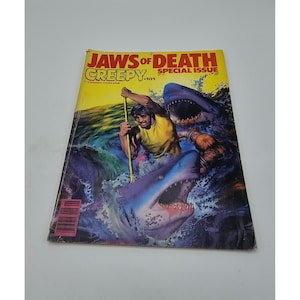 Jaws of Death Creepy Magazine #101, Warren, September 1978, Shark Cover Vintage