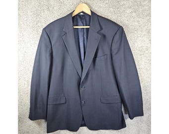 VTG Brooks Brothers Blazer 346 Madison Mens 46 LG Fit Navy Blue Buttons 97% Wool