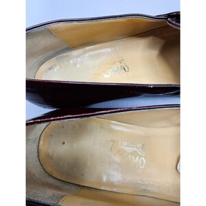 Vintage Salvatore Ferragamo Brogue Slip On Burgundowe Mokasyny Męskie 11.5 D Włochy zdjęcie 15