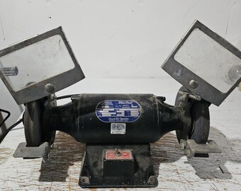 Vintage Blue Point Made By Snap On Bench Grinder 1/3 HP BG333E 3450 RPM Tested!