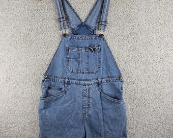 Vintage St. Johns Bay Shortalls Lätzchen Sz XL Garden Cottage Outdoor Festival Denim