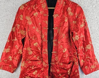Vintage Fortune Reversible Floral Kimono Robe Women's Large Fabulous Fashions