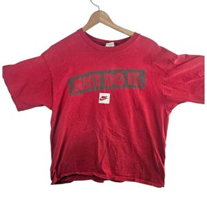 Vintage Nike Just Do It Single Stitch T Shirt 90s Size Large Made In USA