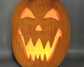 Vintage TrendMasters Foam Pumpkin Jack O lantern Large 15" Light Up Tested!