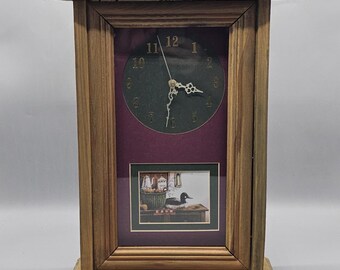 Vintage Duck Loon Mantel Shelf Clock Grandmacore Rustic Cottagecore Farmhouse
