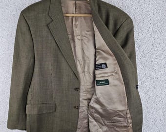 Vintage 90s Lauren Ralph Lauren 100% Wool Blazer Men's 44 R Made In Canada