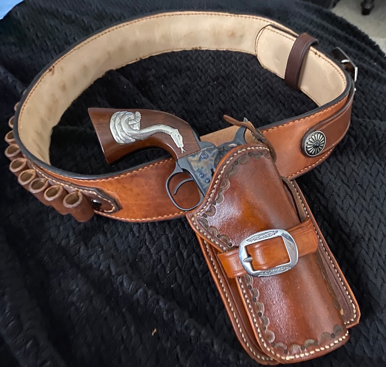 Western Gun Belt and Holster - Etsy