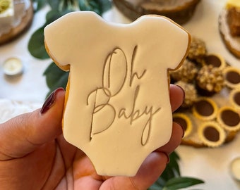 Custom Made Baby Grow Biscuits. Perfect Favours for a Baby Shower!