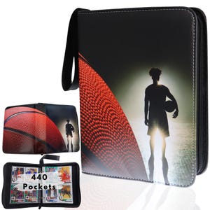 Basketball Card Binder for Basketball Trading Card Collection with Sleeves Fit 440 Cards