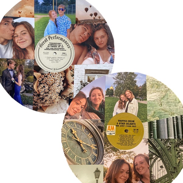 CUSTOM PHOTO COLLAGE Vinyl Record • personalized photos on record • gift for friends/family