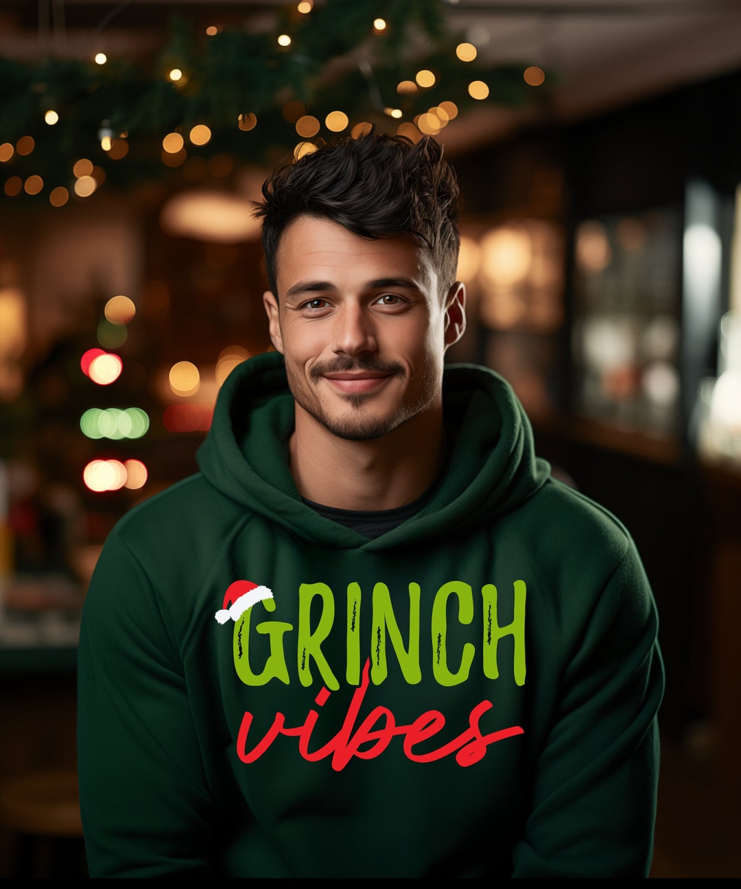 Grinch Funny Christmas Sweater Hoodie Vibes Santa Claus Has Etsy