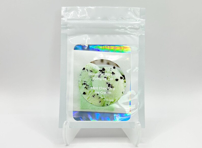 Mint Choc Chip Ice Cream Diamond Painting Putty Scented Diamond