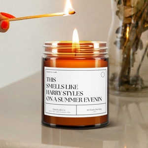 Smells Like Harry Styles Summer Evenin Candle, Funny Candle, Celebrity Candle, Scented Soy Candle, Gift Candle For Her, Gift For Him