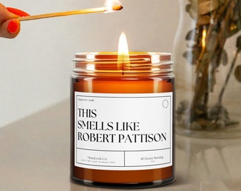 Smells Like Robert Pattinson Celebrity Inspired Candle,Soy Wax Candle, Gift Candle, Gift For Her, Fan Gift Candle, Gift For Him