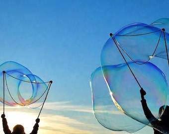Giant Bubble Camp Activity Kit – Handmade Wands with 5L Liquid