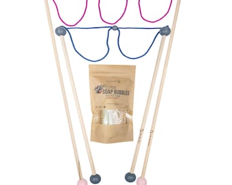 Giant Bubble Entertainer Kit – Handmade Wands and 5L Liquid for Events