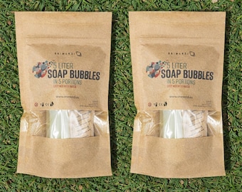 ANIMANDI Giant Bubble Solution, 10L Total, Easy Mix Soap Bubbles (5x1L Portions)