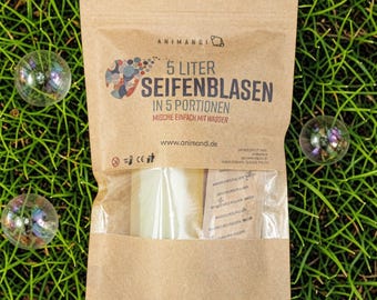 Seifenblasenflüssigkeit 5 Liter Riesenseifenblasen – 5×1L Profi-Mischung für Gigantische Blasen