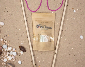 Handmade Wooden Bubble Wand & 5L Giant Bubble Solution Set