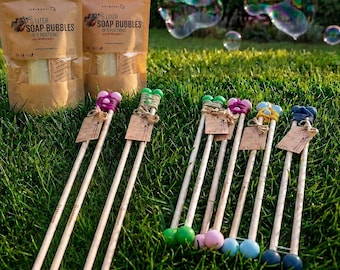 Professional Giant Bubble Show Kit – 6 Wooden Wands and 10L Solution for Entertainers & Events