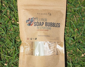 Giant Bubble Solution 5 Liters (5x1L) – Professional Mix for Huge Long-Lasting Soap Bubbles