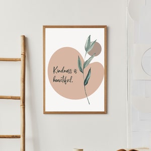 wall art kindness is beautiful
